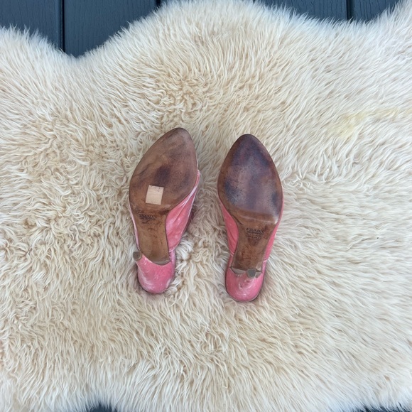 Vintage/Prada Pink Velvet Mule slides/ - Picture 7 of 12